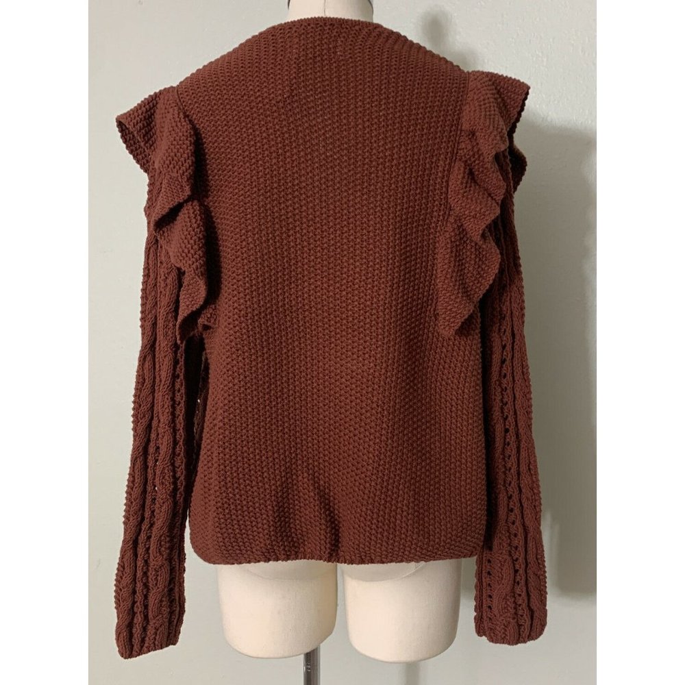 Universal Thread Open Front Ruffle Cardigan Size M - image 5